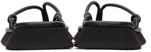 LE17SEPTEMBRE Black Braided Leather Flip-Flops