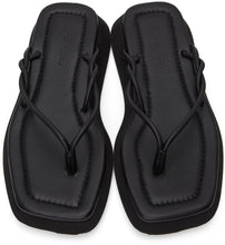 LE17SEPTEMBRE Black Braided Leather Flip-Flops