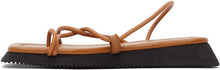 LE17SEPTEMBRE Brown Toe-Ring Sandals