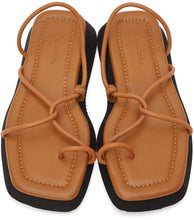 LE17SEPTEMBRE Brown Toe-Ring Sandals