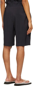 LE17SEPTEMBRE Navy CrÃªpe Double String Shorts