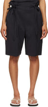 LE17SEPTEMBRE Navy CrÃªpe Double String Shorts - LE17STEPTTEMBRE NAVY CRISPE Double String Short - Le17SEPTEMBRE NAVY CRÃPE 더블 문자열 반바지