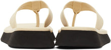 LE17SEPTEMBRE Off-White Leather Flip Flops