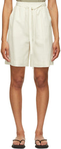 LE17SEPTEMBRE Off-White Linen-Blend Easy Shorts - LE17STEPTTEMBRE CORPS FACILE-MOINS FACILE - Le17Septembre Off-White Linen-Blend Easy Shorts.