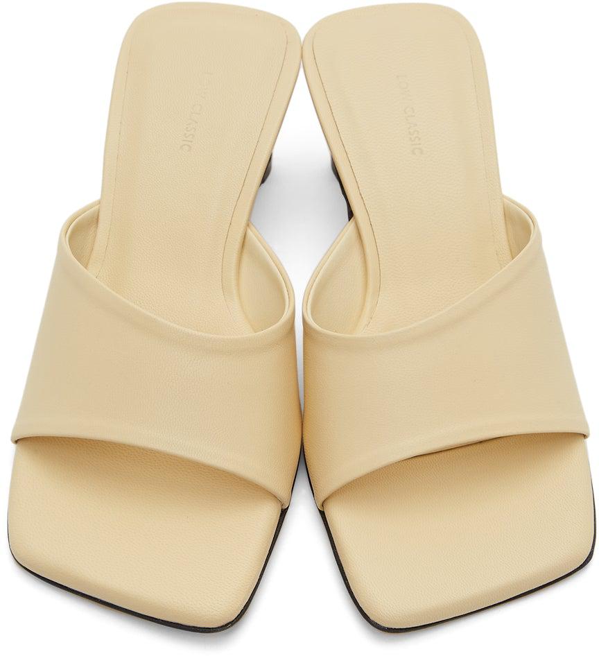LOW CLASSIC Beige Slide Heeled Sandals – BlackSkinny