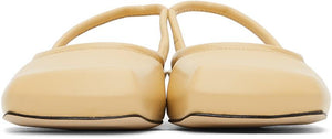 LOW CLASSIC Beige Squared Toe Slippers