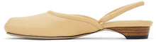 LOW CLASSIC Beige Squared Toe Slippers