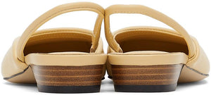 LOW CLASSIC Beige Squared Toe Slippers