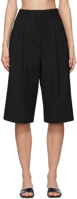 LOW CLASSIC Black Bermuda Shorts - Short de bermudes noirs bas classiques - 낮은 클래식 블랙 버뮤다 반바지