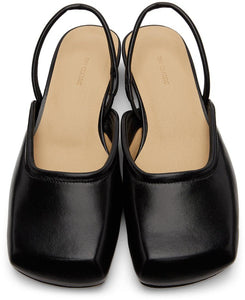 LOW CLASSIC Black Squared Toe Slippers