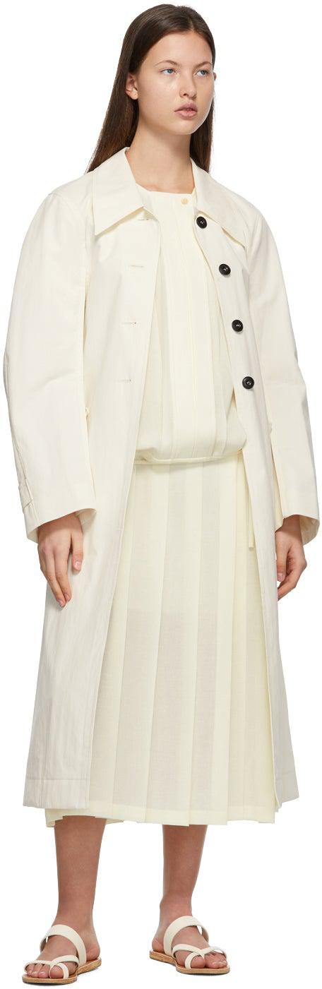 LOW CLASSIC Off-White Curve Sleeve Trench Coat – BlackSkinny