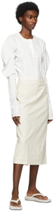LOW CLASSIC Off-White Wool Slim Line Skirt