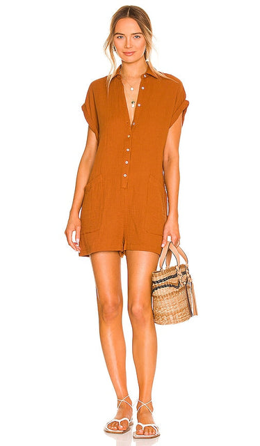 L*SPACE Mika Romper in Rust L * SPACE MIKA RAIPER À RUST l*太空Mika Romper Rust