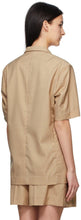 LVIR Beige Wool Half Sleeve Shirt
