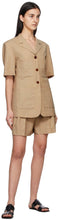 LVIR Beige Wool Two-Tuck Shorts
