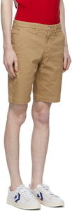 Lacoste Beige Stretch Gabardine Slim Fit Shorts