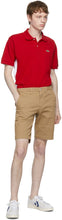 Lacoste Beige Stretch Gabardine Slim Fit Shorts