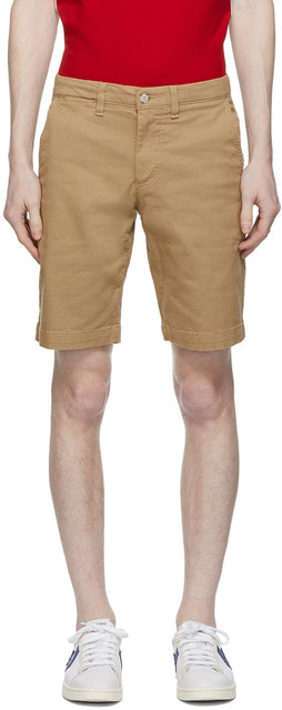 Lacoste Beige Stretch Gabardine Slim Fit Shorts - Short de Lacoste Beige Stretch Gabardine Slim Fit - LaCoste 베이지 스트레치 Gabardine 슬림 피트 반바지