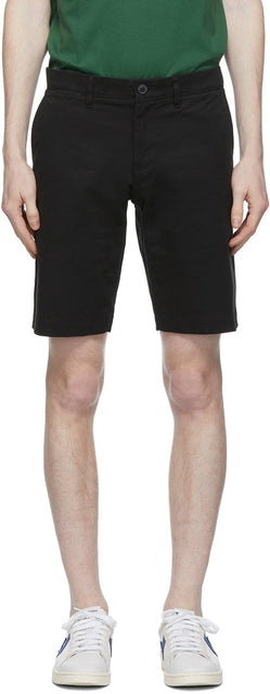 Lacoste Black Stretch Gabardine Slim Fit Shorts - Short de Lacoste Noir Stretch Gabardine Slim Fit - LaCoste 검은 스트레치 Gabardine 슬림 피트 반바지