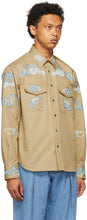 Lanvin Beige Embroidered Shirt