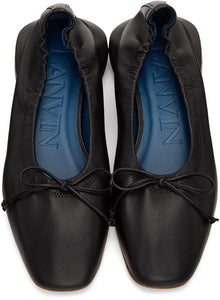 Lanvin Black Bumpr Ballerina Flats