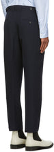 Lanvin Navy Wool Patch Chino Trousers