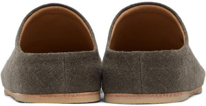 Lauren Manoogian Grey Canvas New Mono Slippers