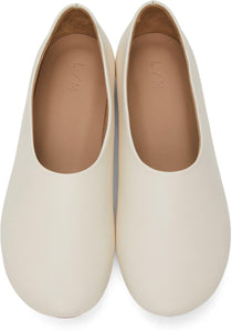 Lauren Manoogian Off-White Mat Ballerina Flats