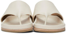 Lauren Manoogian Off-White Tri Slide Sandals