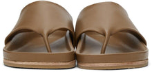 Lauren Manoogian Taupe Tri Slide Sandals