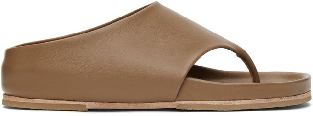 Lauren Manoogian Taupe Tri Slide Sandals - Sandales à glissière Tauuze Treupe Treupe Lauren Manoogian - Lauren Manoogian Taupe Tri Slide Sandals.