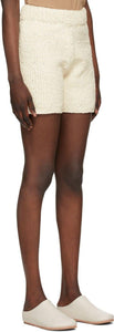 Lauren Manoogian White Handknit Shorts