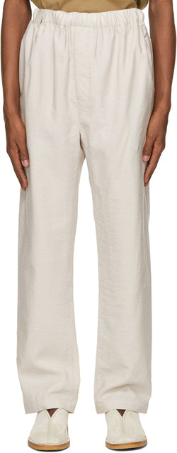 Lemaire Beige Elasticated Trousers - Pantalon élastiqué de Lemaire Beige - lemaire 베이지 색 탄성 바지