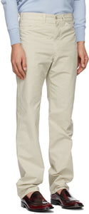 Lemaire Beige Tapered 5 Pocket Trousers