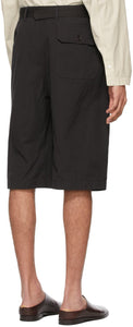Lemaire Black Belted Shorts