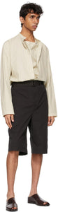 Lemaire Black Belted Shorts