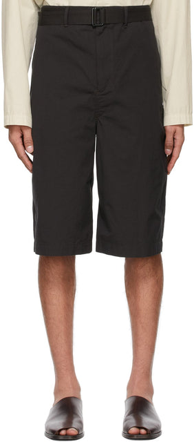 Lemaire Black Belted Shorts - Courts courants noirs Lemaïde - lemaire 검은 벨트 반바지