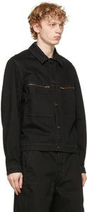 Lemaire Black Denim Trucker Jacket