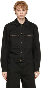 Lemaire Black Denim Trucker Jacket - Veste de camionneur de denim noir Lemaire - lemaire 검은 데님 트럭 재킷