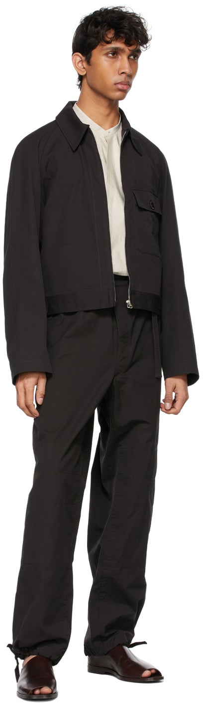 Lemaire Black Drawstring Judo Trousers