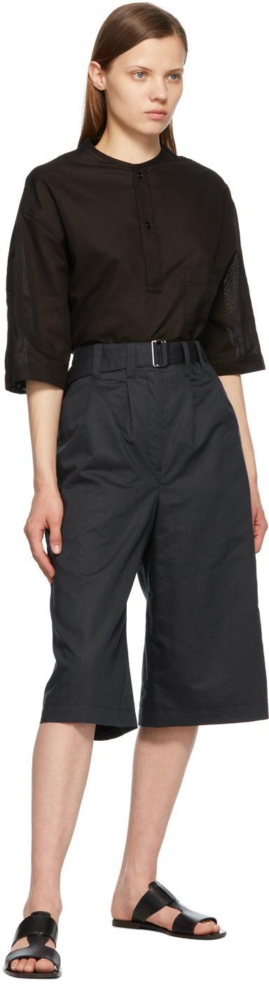 Lemaire Black Henley T-Shirt