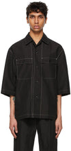 Lemaire Black Pyjama Short Sleeve Shirt - Chemise à manches courtes de Pajama noir Lemaïde - lemaire 검은 파자마 반소매 셔츠