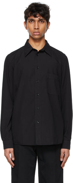 Lemaire Black Regular Shirt - Chemise régulière noire du Lemaire - lemaire 검은 일반 셔츠