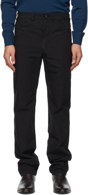 Lemaire Black Tapered 5 Pocket Trousers - Pantalon de poche conique de 5 lemaïde noire 5 - lemaire 검은 색이 테이퍼 5 포켓 바지