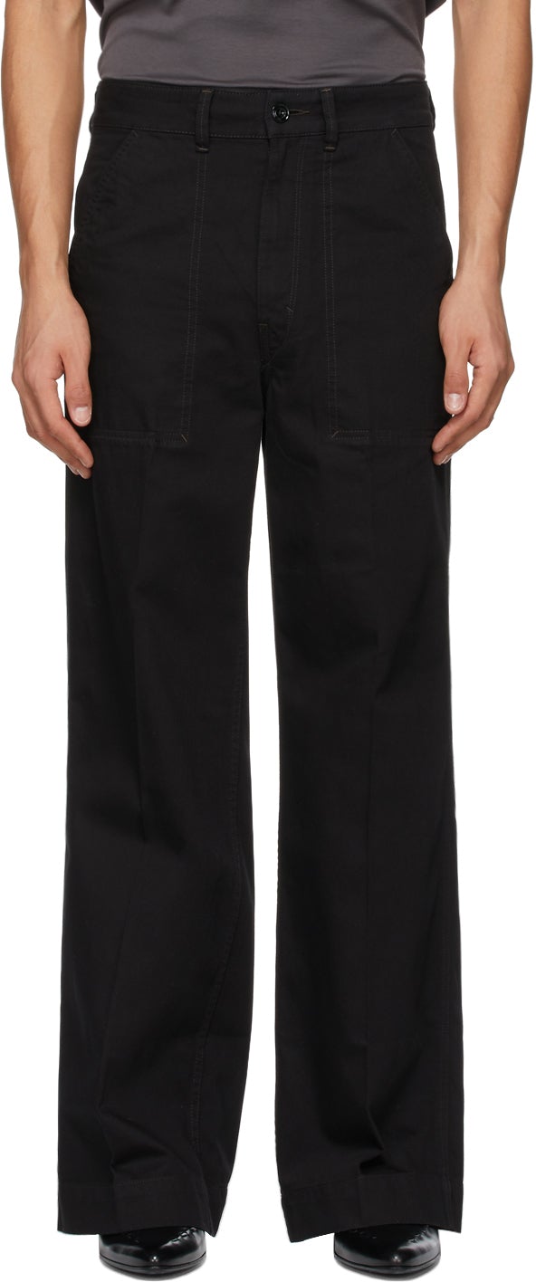 Lemaire Twisted Belted Pants - Denim Snow Grey