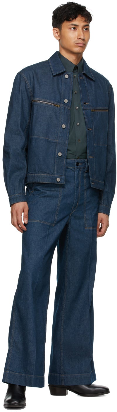 Lemaire Blue Denim Trucker Jacket