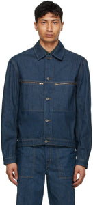 Lemaire Blue Denim Trucker Jacket - Veste de camionneur de Denim bleu Lemaire - lemaire 블루 데님 트럭 재킷