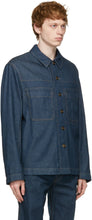Lemaire Blue Denim Workwear Overshirt Jacket