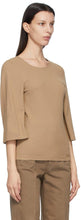 Lemaire Brown CrÃªpe Jersey Three-Quarter Sleeve T-Shirt