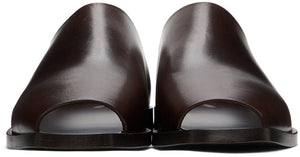 Lemaire Brown Leather Flat Mules